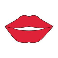 Sexy women lips icon vector illustration graphic design