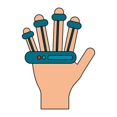 Hand controller technology icon vector illustration graphic design
