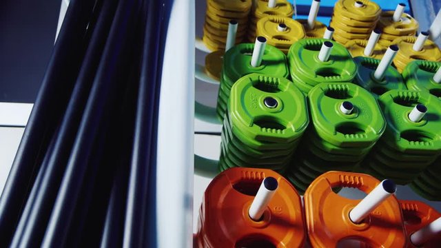 Stand with weights for the rod