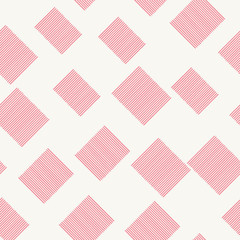 Repeating pattern with small squares made of lines on a light background. Seamless vector pattern.