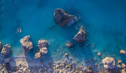 Aerial view of Kalamitsi beach  Lefkada island, Greece.