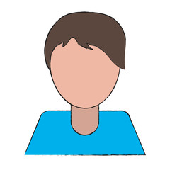 Man faceless avatar icon vector illustration graphic design