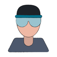 Virtual reality technology icon vector illustration graphic design