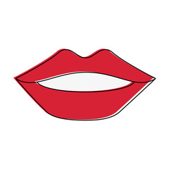 Sexy women lips icon vector illustration graphic design