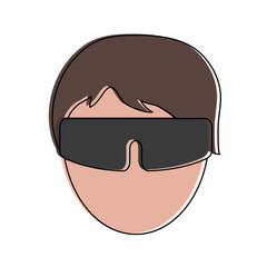 Sunglasses fashion isolated icon vector illustration graphic design