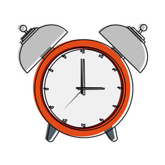 Clock with alarm icon vector illustration graphic design