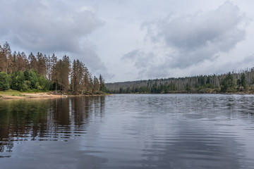 The Silberteich lake  in Harz, Germany