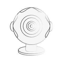 Webcam pc technology icon vector illustration graphic design