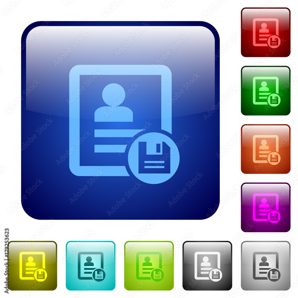 Aufkleber save contact changes color square buttons