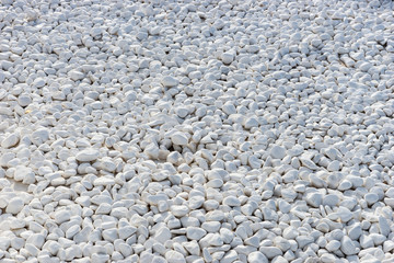 Background and texture of many white round stones