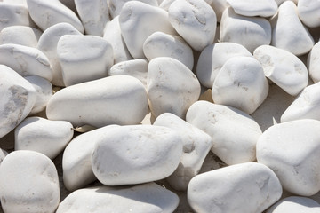 Obraz premium Background and texture of many white round stones