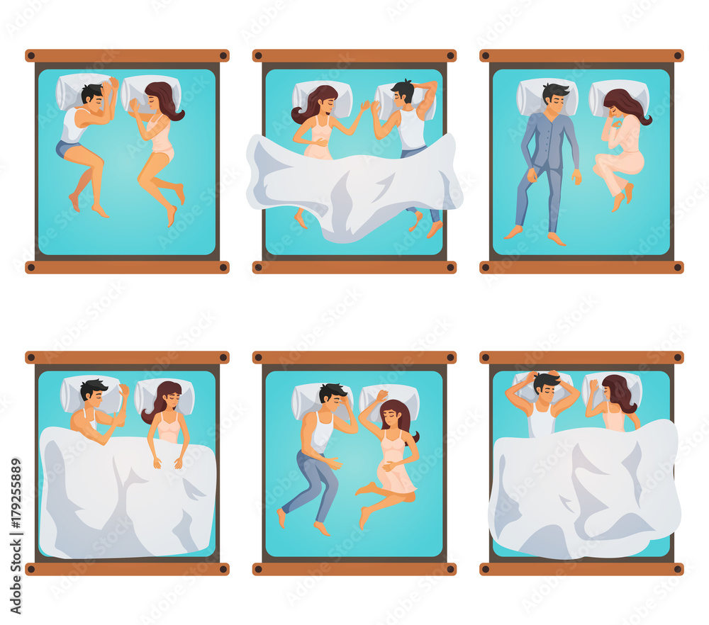 Canvas Prints Man And Woman In Sleeping Poses 