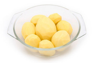 peeled potatos