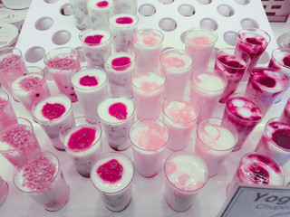 Yogurt smoothies with fruits