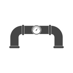 Pressure gauge, Manometer icon, Pressure meter icon, simple black style