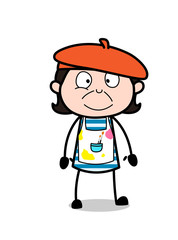 Smiling Face - Cartoon Artist Vector Illustration