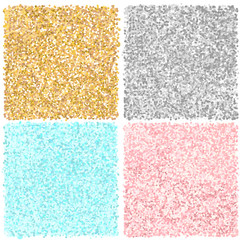 Fototapeta premium Pink, gold,blue and silver glitter texture background. Can be used for scrapbooking, blog background, card design, or any graphic projects.