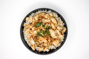 Homemade Chinese fried rice with vegetables