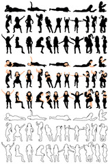 silhouette of a little girl collection