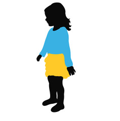 silhouette of a child