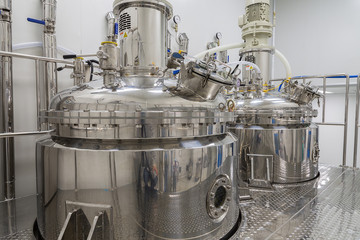 Photo production, clean room with stainless steel hardware