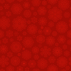 Red snowflakes seamless pattern. EPS 10 vector