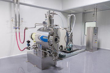 Photo production, clean room with stainless steel hardware