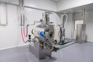 Photo production, clean room with stainless steel hardware