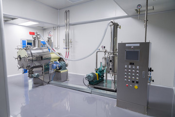 Photo production, clean room with stainless steel hardware