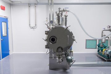 Photo production, clean room with stainless steel hardware