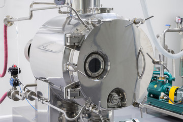 Photo production, clean room with stainless steel hardware