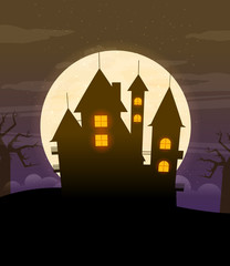 Halloween background flat design vector