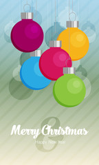 Christmas greeting card. Vector illustration