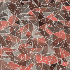 Multicolored computer generated triangles on white background