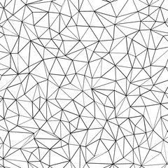 Black computer generated triangles on white background