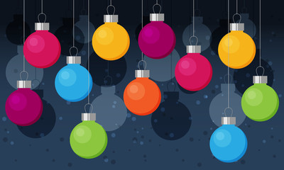 Christmas greeting card. Vector illustration