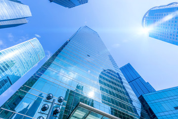 Fototapeta na wymiar Low angle view of skyscrapers