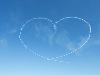 飛行機雲・ハート
