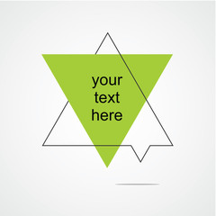 Triangle Text Label Logo Vector Template Design