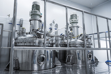 Photo production, clean room with stainless steel hardware