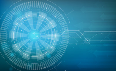 Blue Technology Background Vector Illustration