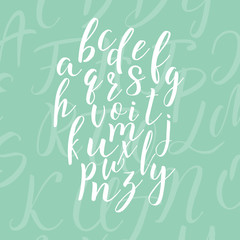 Hand drawn vector alphabet. Calligraphy letters for your design