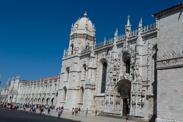 Fototapeta na wymiar Jeronimos Monastery in Belem, Lisbon - Portugal