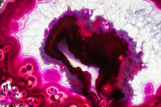 Abstract background - pink agate mineral cross section