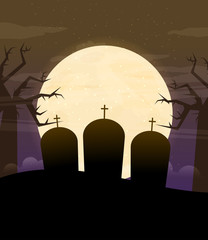 Halloween background flat design vector