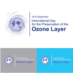 International Day of the Preservation of the Ozone Layer Logo Vector Template Design
