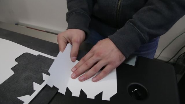 Folding the cardboard box manually