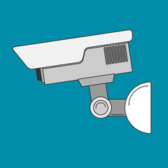 Security camera flat vector
