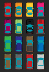 Set of cars. Vector flat illustration