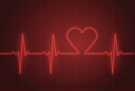 Vector illustration of heart pulse.